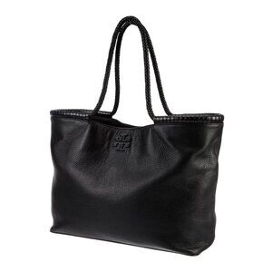Tory Burch Large Taylor Black Pebbled Leather Tote Shoulder Bag